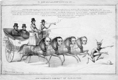 Il gabinetto delle curiosità di Van Humbug, c.1837 da David Claypoole Johnston