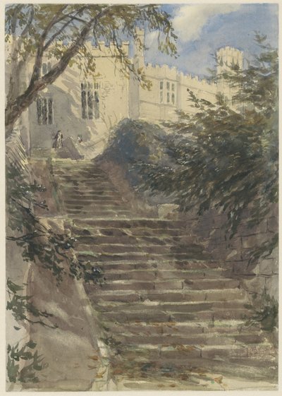 Scala del giardino a Haddon Hall (Derbyshire) da David Cox (I)