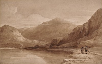 Veduta del Galles del Nord con ponte da David Cox