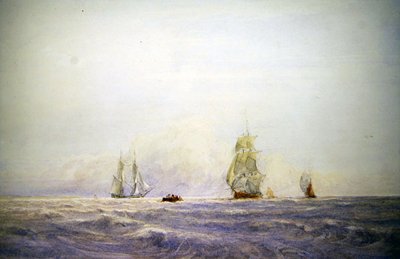 Navi al largo di Calais da David Cox