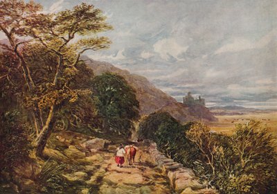 Sentiero di campagna che porta al castello di Harlech, XIX secolo, 1938 da David Cox the elder