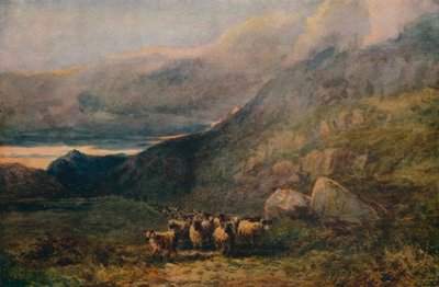Strada di montagna con sonno, c. 1838 da David Cox the elder