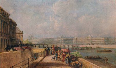 Il Pont des Arts e il Louvre dal Quai Conti da David Cox the elder