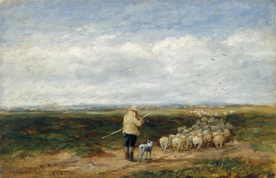 Il pastore: Ritorno del gregge da David Cox the elder