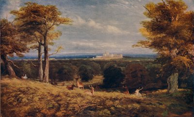 Castello di Windsor dal Great Park da David Cox the elder