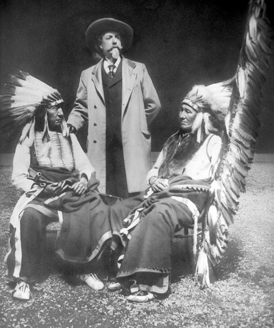 William F. Cody con Nuvola Rossa e Cavallo Americano da David Frances Barry