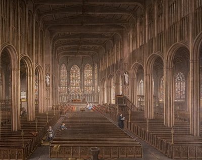 Interno della Chiesa di San Michele, Coventry, 1862 da David Gee