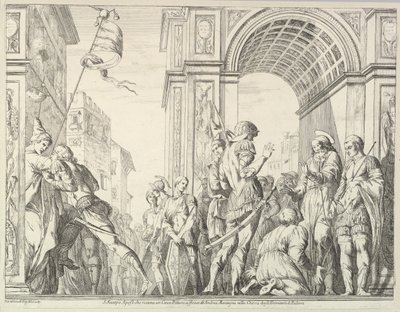 San Giacomo guarisce un cieco, dalla Storia dei Santi Giacomo e Cristoforo nell