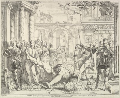 Il martirio di San Cristoforo, dalla Storia dei Santi Giacomo e Cristoforo da David Giovanni