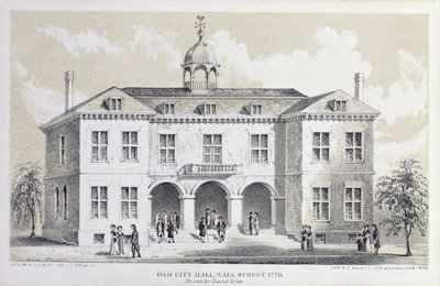 Vecchia City Hall, New York, nel 1776, da 
