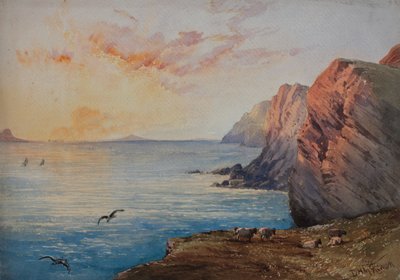 Costa del Dorset al tramonto da David Hall McKewan