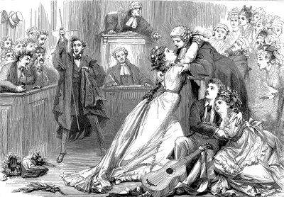 Una scena da Trial by Jury, 1875 da David Henry Friston