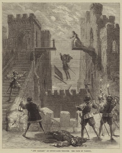 Amy Robsart al Teatro Drury-Lane, il Destino di Varney da David Henry Friston