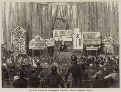 Lezione agli operai sulla lavorazione del ferro ornamentale al South Kensington Museum da David Henry Friston