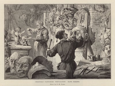 Realizzazione di maschere per una pantomima di Natale da David Henry Friston