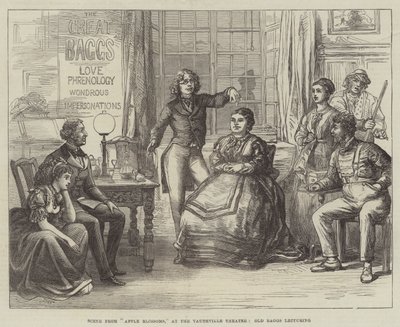 Scena da Apple Blossoms, al Vaudeville Theatre, Old Baggs che tiene una lezione da David Henry Friston