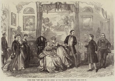 Scena da New Men and Old Acres, al Haymarket Theatre da David Henry Friston