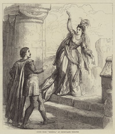 Scena da Rebecca, al Drury-Lane Theatre da David Henry Friston