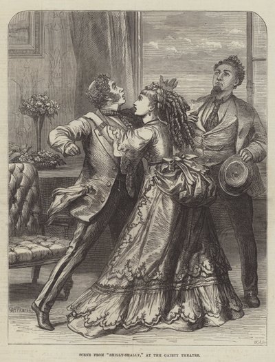 Scena da Shilly-Shally, al Gaiety Theatre da David Henry Friston