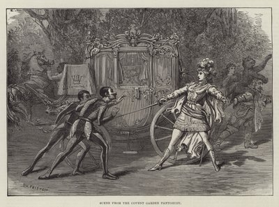 Scena dalla pantomima di Covent Garden da David Henry Friston
