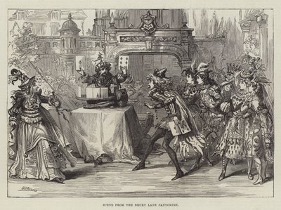 Scena dal pantomima di Drury Lane da David Henry Friston
