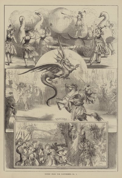 Scene dalle pantomime da David Henry Friston