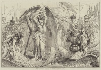 Le pantomime, preparazione per la scena della trasformazione da David Henry Friston