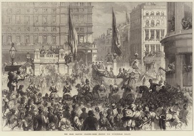 Lo Scià lascia la stazione di Charing-Cross per Buckingham Palace da David Henry Friston