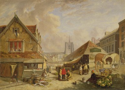Il vecchio mercato del pesce, Norwich, 1825 da David Hodgson