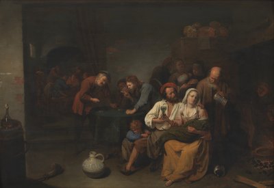 Salotto di una locanda con ospiti da David III Rijckaert
