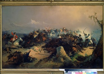 Attacco dei Circassi alla cavalleria russa il 24 maggio 1846 da David Johann Friedrch Koenig