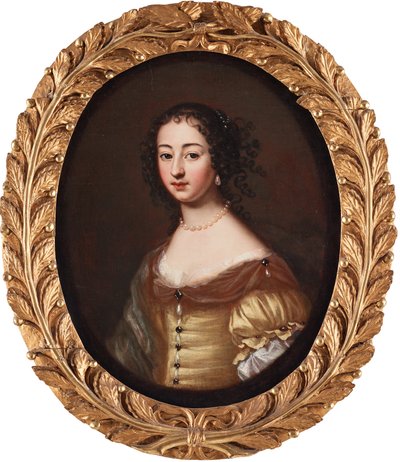 Signora in abito giallo da David Klöcker Ehrenstrahl