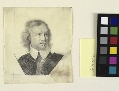 Ritratto di Oliver Cromwell a mezzo busto da David Loggan