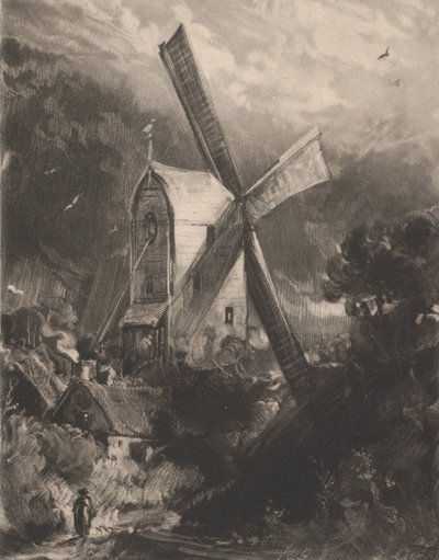 Mulino vicino a Brighton, 1829 da David Lucas