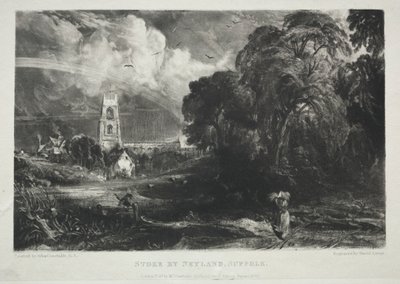 Vari soggetti di paesaggio, caratteristici del paesaggio inglese...Stoke by Neyland, Suffolk, 1830 da David Lucas