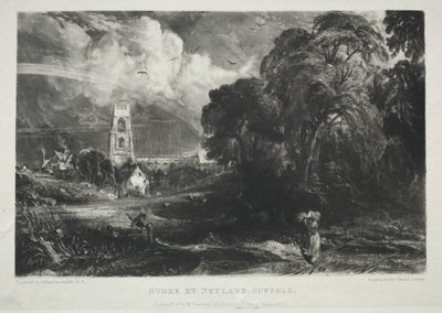 Vari soggetti di paesaggio, caratteristici del paesaggio inglese da dipinti di John Constable, R.A.: Stoke by Neyland, Suffolk da David Lucas