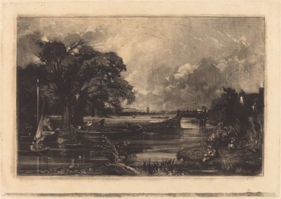 Fiume Stour, Suffolk da David Lucas after John Constable