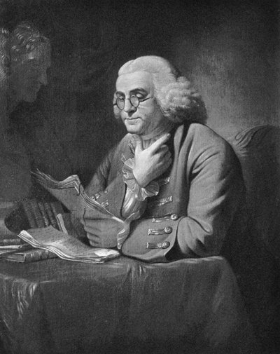 Benjamin Franklin, c1766 da David Martin