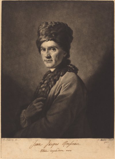Jean Jacques Rousseau da David Martin after Allan Ramsay