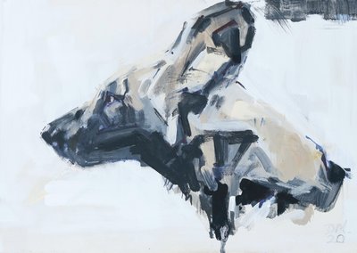 Ritratto di cane selvatico africano, 2022 da David Mayer