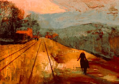 Strade rosse, 2017 (dipinto) da David McConochie