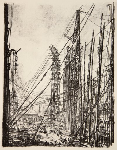 Un cantiere navale, illustrazione da 