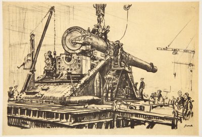 Montare un grande cannone, illustrazione da 