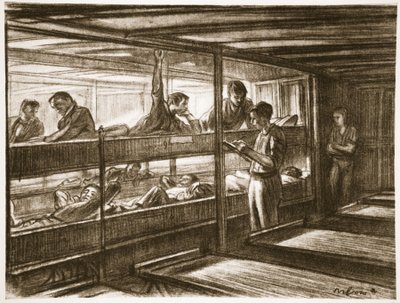 Su una nave ospedale, illustrazione da 