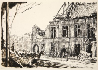 Il Municipio di Peronne, illustrazione da 