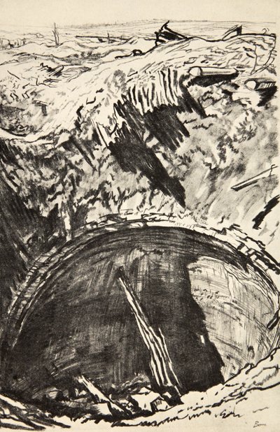 La fossa della fattoria Mouquet, illustrazione da 
