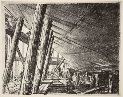 Sotto una nave, illustrazione da 