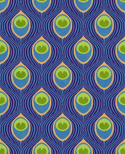 Peacock Blue, 2019 (tecnica mista digitale) da David Newton