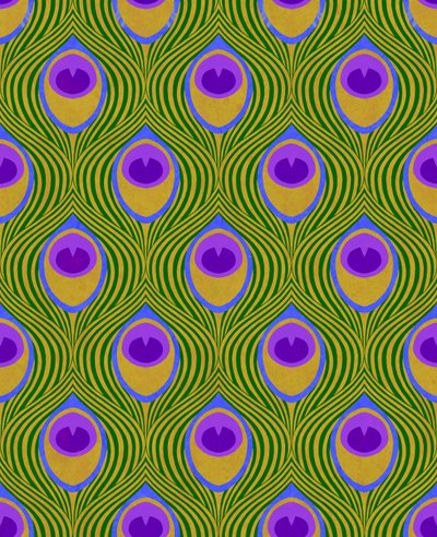 Giallo pavone, 2019 (tecnica mista digitale) da David Newton