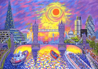 Tramonto: piscina di Londra, 2013 da David Newton